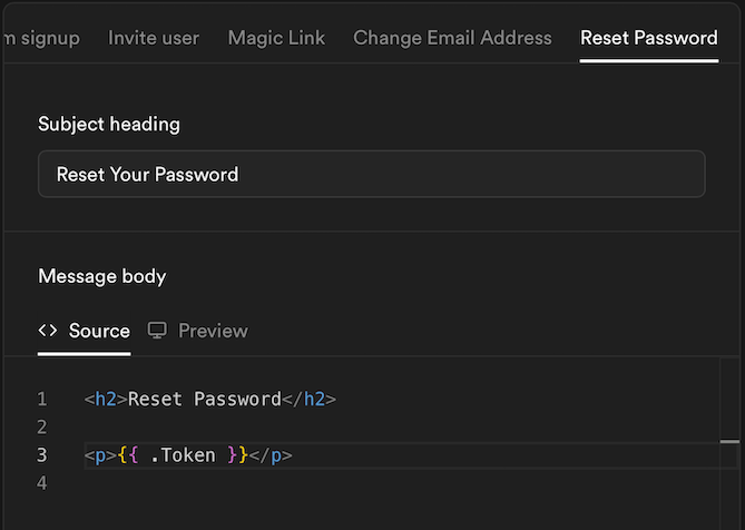 Reset Password